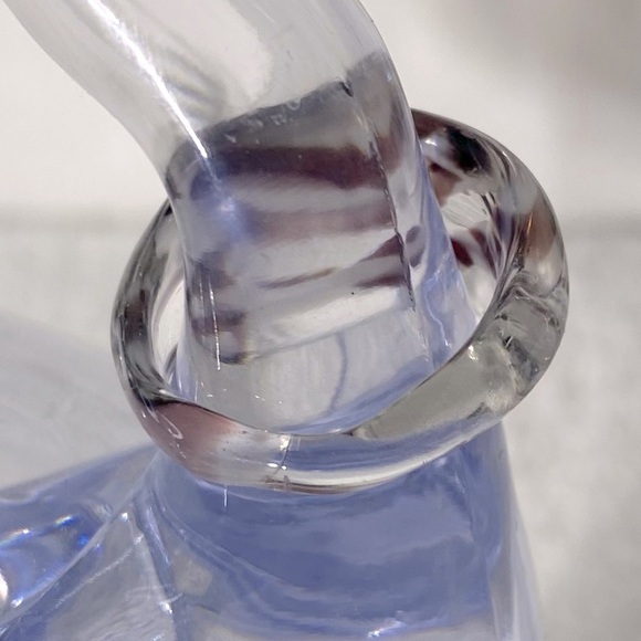 Vintage Art Glass Handmade Burgundy White Band Ring - Picture 4 of 12